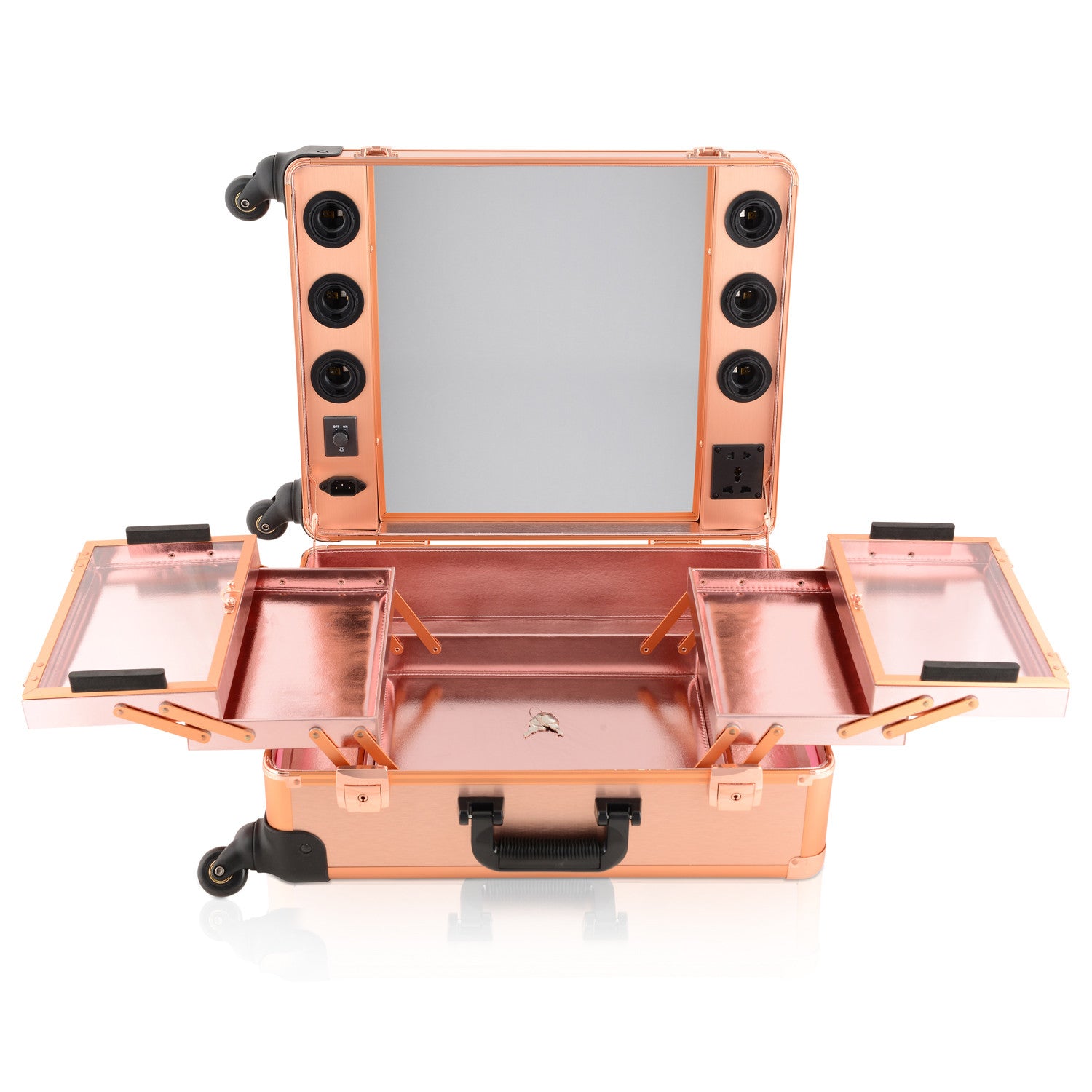 Rose Gold OPV LED Lighted Mirror Case no legs OPV Beauty