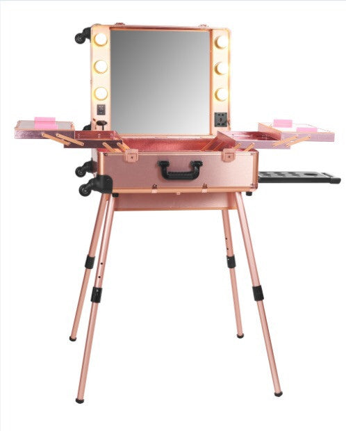 Rose Gold OPV LED Lighted Mirror Case with Legs OPV Beauty Rose Gold OPV LED Lighted Mirror Case with Legs OPV Beauty