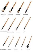 15 Pcs Golden Brush Set